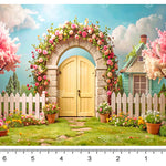 Floral Garden Gate Backdrop