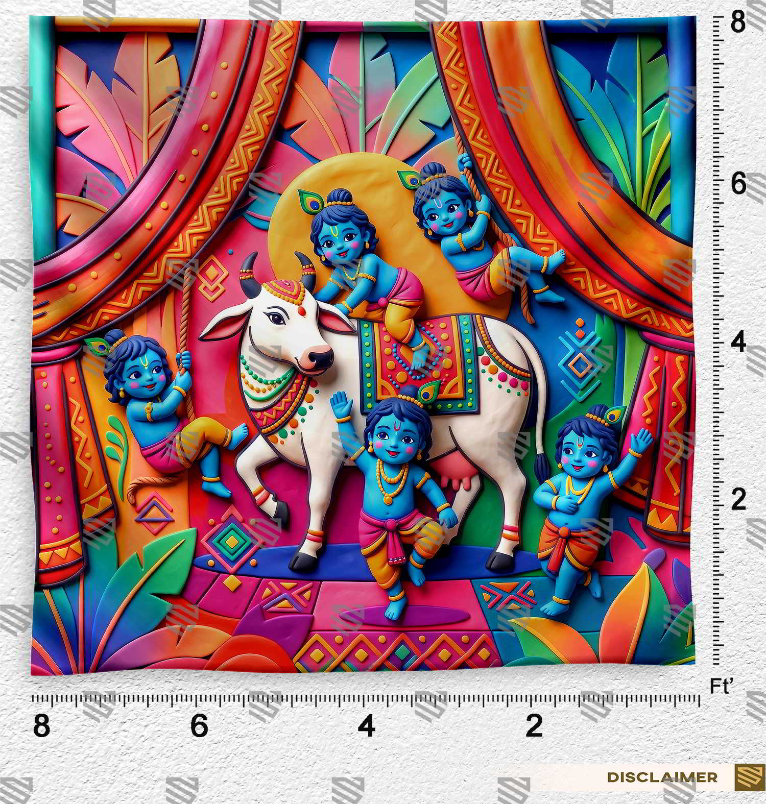Krishna Gokul Backdrop