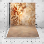 Golden studio background for model portfolio photography