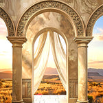 Golden Countryside Entrance Backdrop