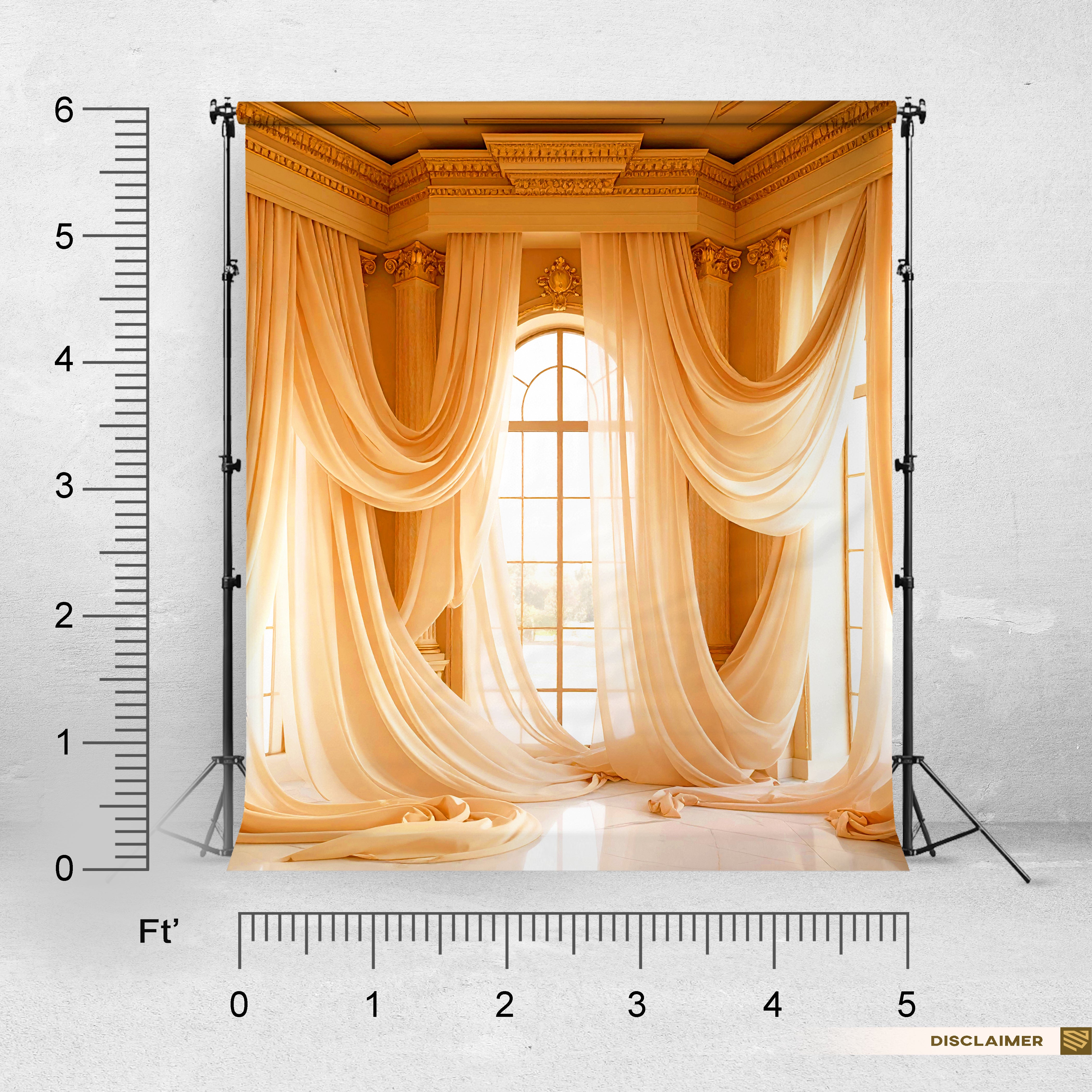 Golden Draped Elegance