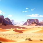 Golden Dunes Desert Backdrop