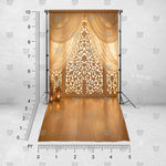 Golden filigree-inspired background for portrait photography