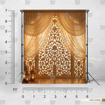 Golden Filigree Sanctuary backdrop for fashion photoshoots