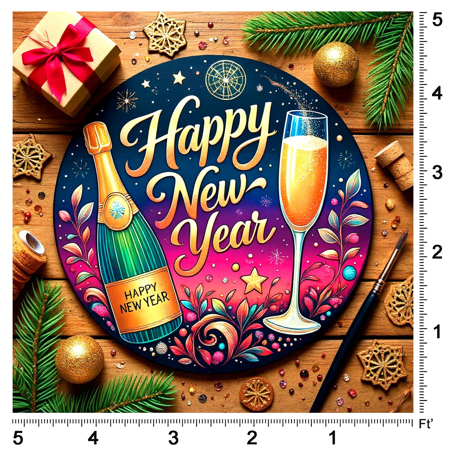 Golden New Year Toast