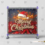 Golden Santa Christmas photography backdrop