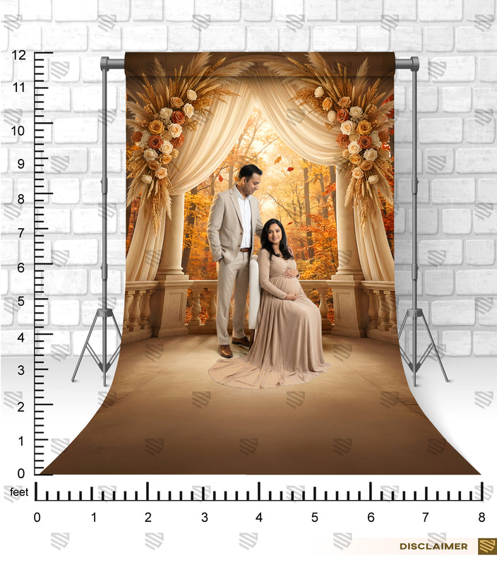 Golden Autumn Vows - Maternity Backdrop