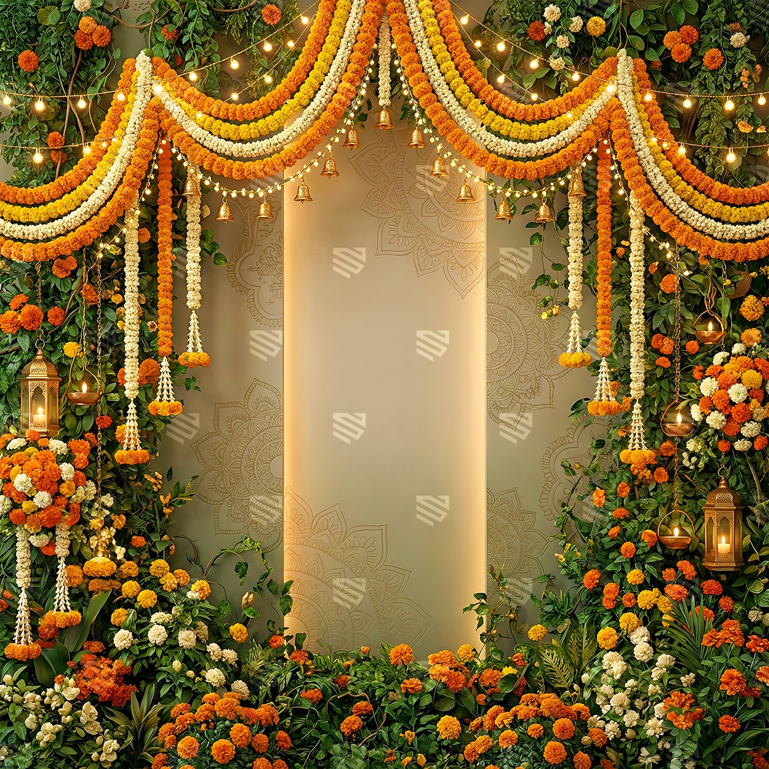 Golden Floral Festive Canopy