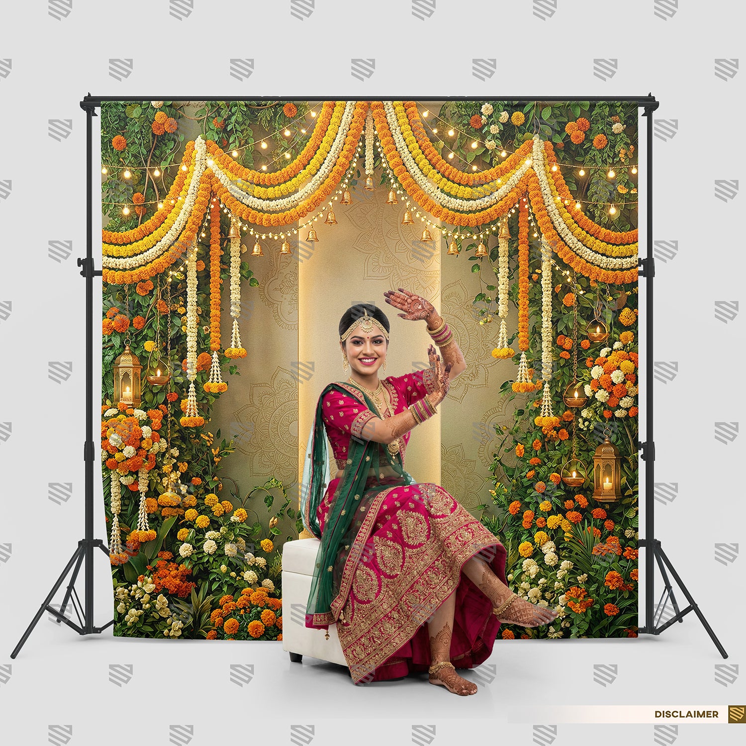 Golden Floral Festive Canopy