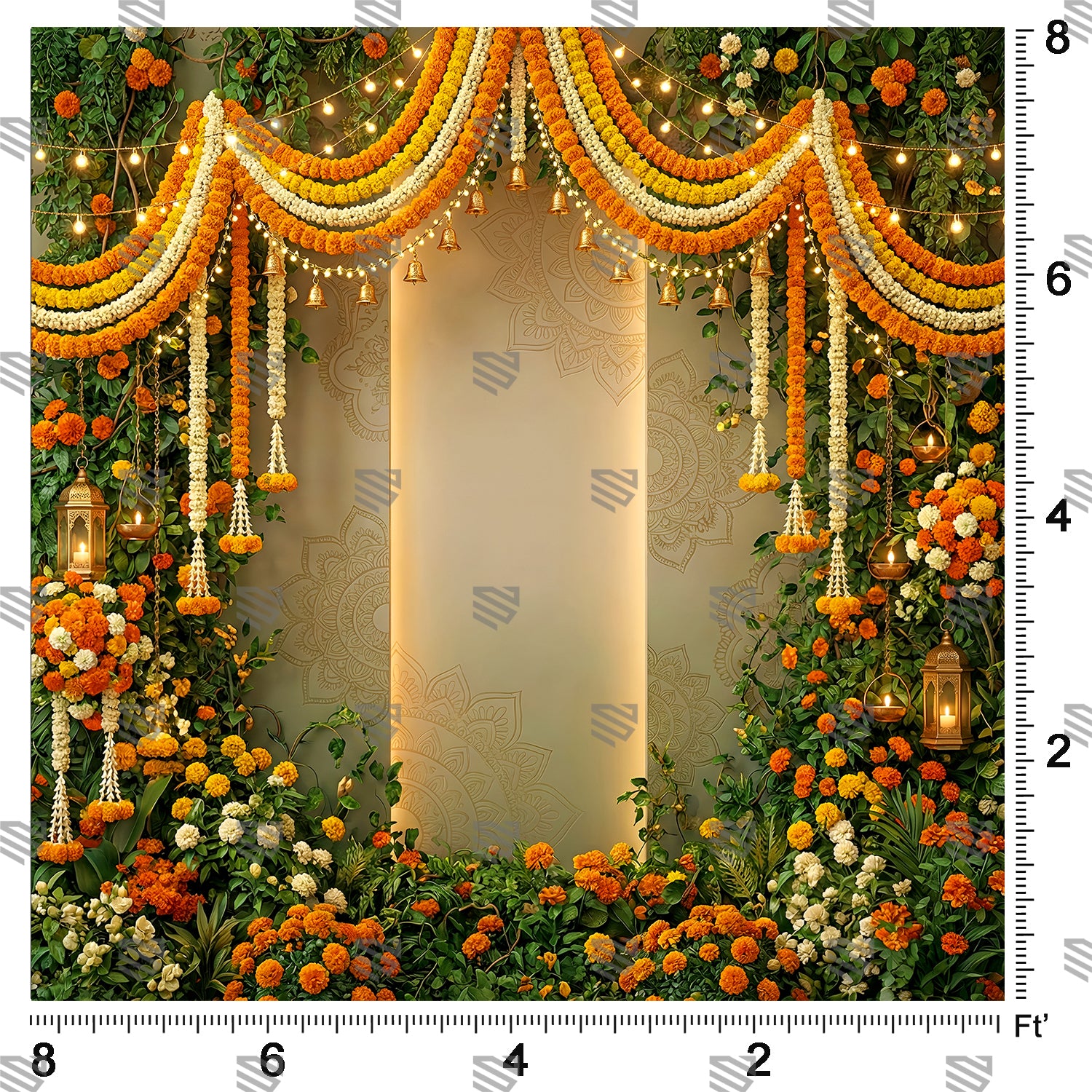 Golden Floral Festive Canopy