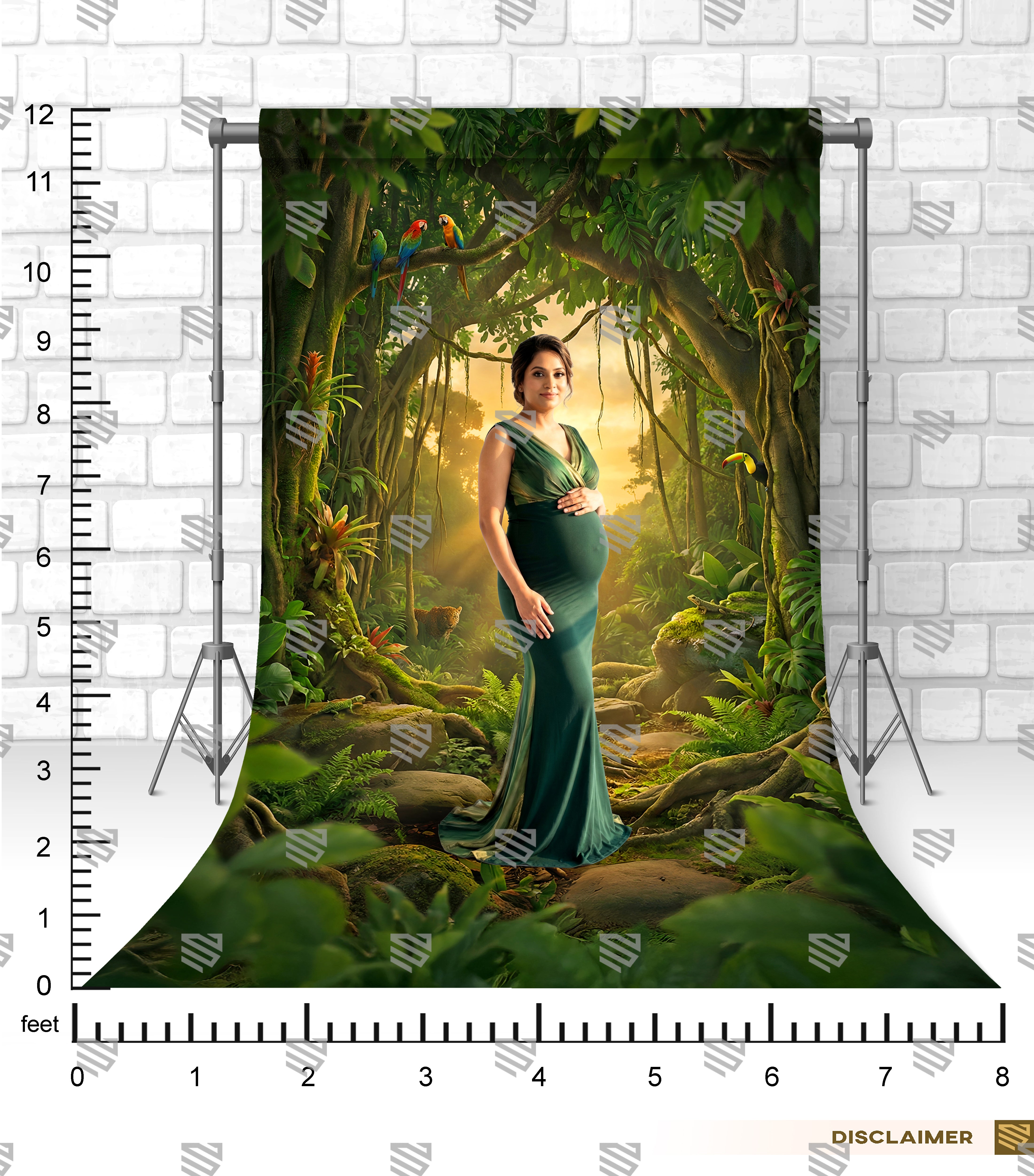 Golden Jungle Haven - Maternity Backdrop