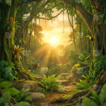 Golden Emerald Jungle Haven Backdrop