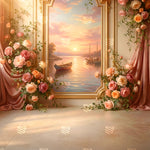Golden Rose Sunset Portal Backdrop
