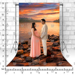 Golden Sunset Riverbank Maternity Backdrop