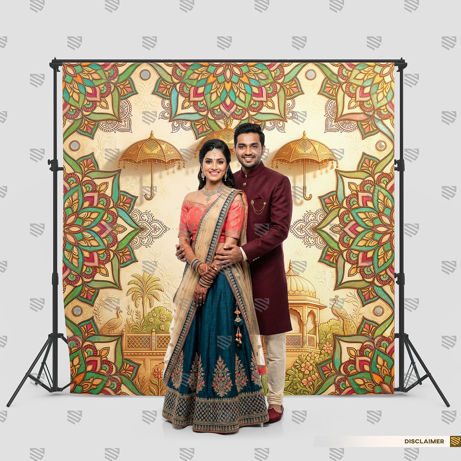 Golden Umbrella Palace Elegance