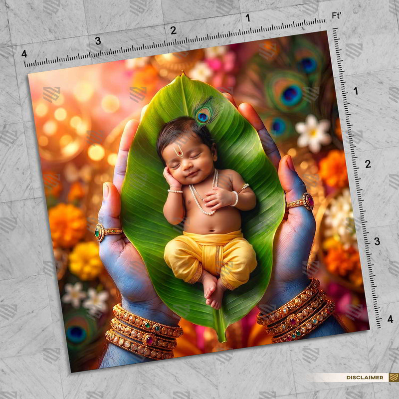 Govinda Leela Blessing Newborn Baby Photography Backdrop