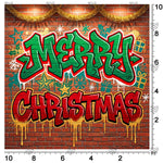 Graffiti Christmas backdrop for fashion photoshoots