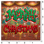 Graffiti Christmas Wall backdrop for creative holiday photography