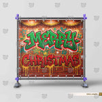 Graffiti Christmas Wall photography backdrop