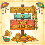 Grand Haldi Ceremony Backdrop