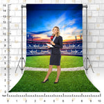Stadium Sunset Podcast Backdrop