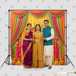 Floral Haldi Ceremony Backdrop