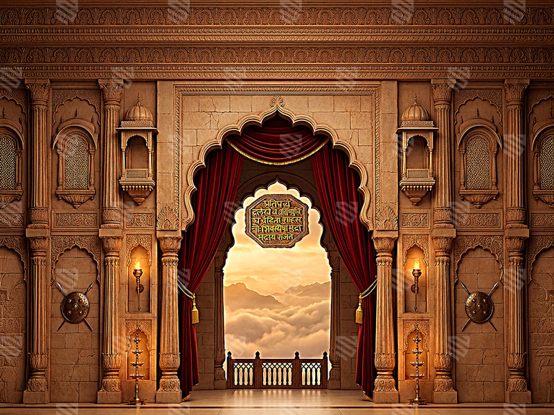 Hall of Maratha Majesty - Baby photoshoot Backdrop