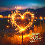 Heartfelt New Year Backdrop
