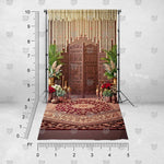 Timber-inspired entrance background for creative photography