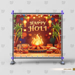 Holi Festival Bonfire Backdrop