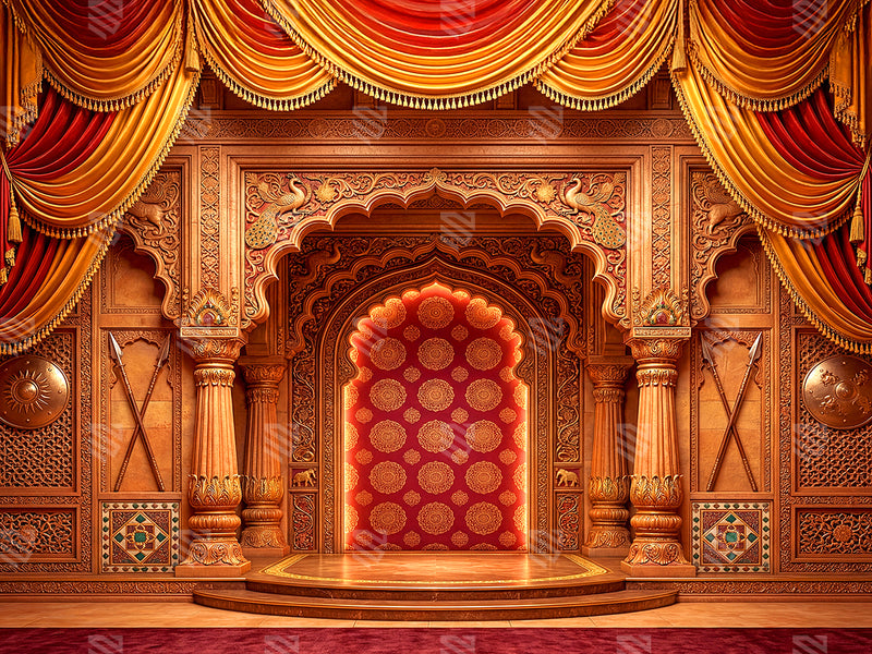 Imperial Maratha Court - Baby photoshoot Backdrop