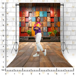 Color Block Podcast Backdrop