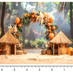 Tropical Island Baby Setup Backdrop