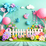 Joy Blossom Garden Backdrop