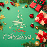 Joyful Christmas Wishes Backdrop