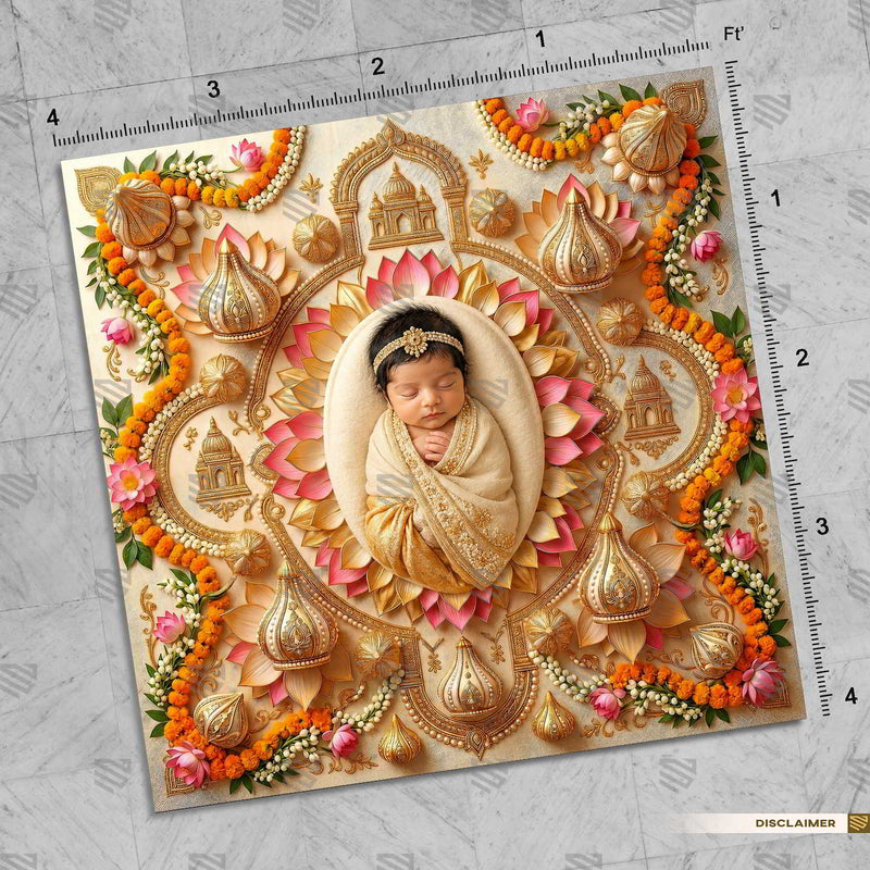 Kamal Deep Mahotsav Newborn Baby Photography Backdrop