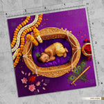 Krishna Cradle Elegance Newborn Baby Photography Backdrop