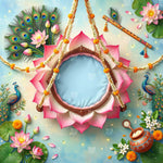 Lotus Cradle Celebration Newborn Baby Photography Backdrop