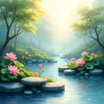 Lotus Serenity Stream Backdrop