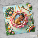 Lotus Cradle Celebration Newborn Baby Photography Backdrop