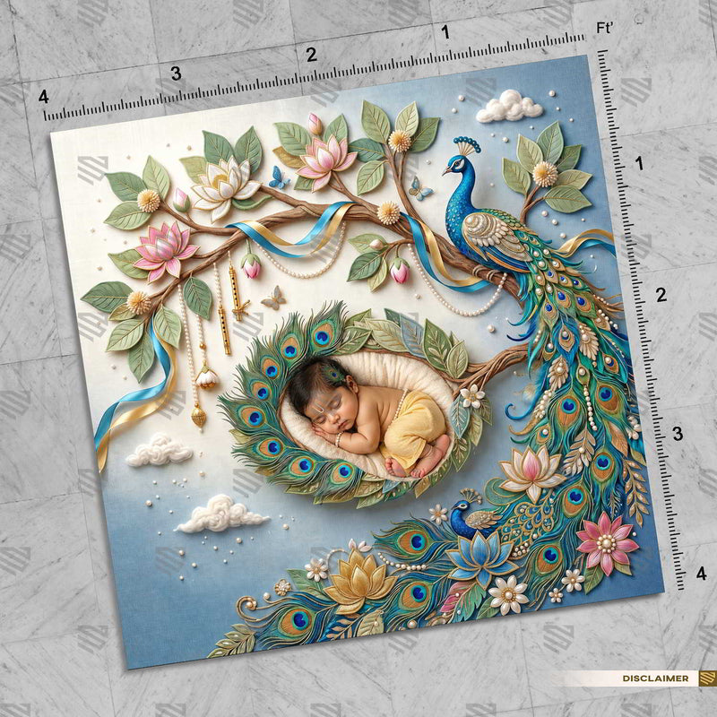 Lotus Mayur Charm Newborn Baby Photography Backdrop