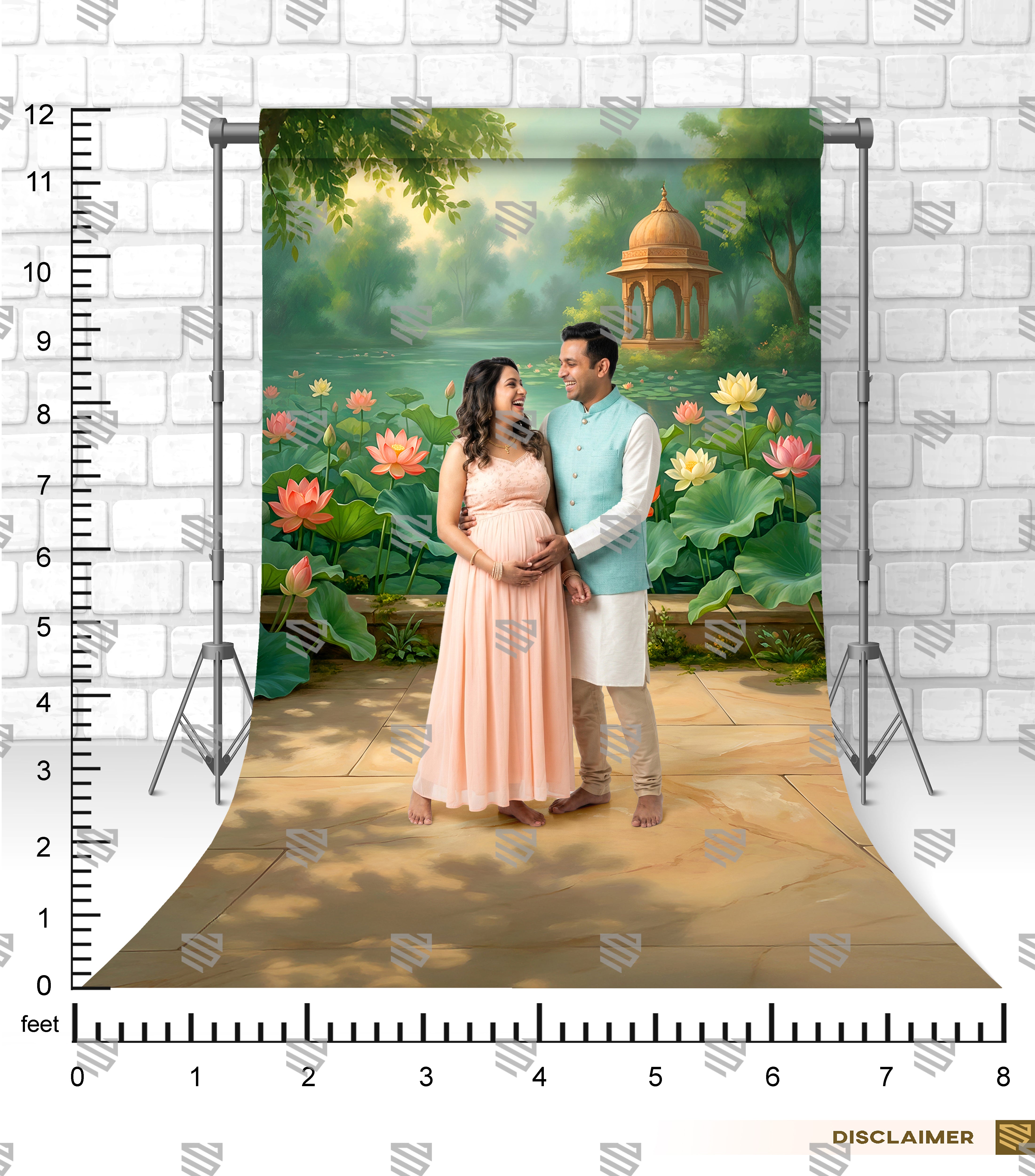 Lotus Pond Garden Serenity  - Maternity Backdrop