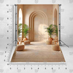 Mediterranean-style backdrop for creative studio photography