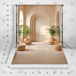 Mediterranean Villa Retreat Show Stopper backdrop by BackdropIndia