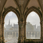 Gothic Cloister Courtyard Backdrop