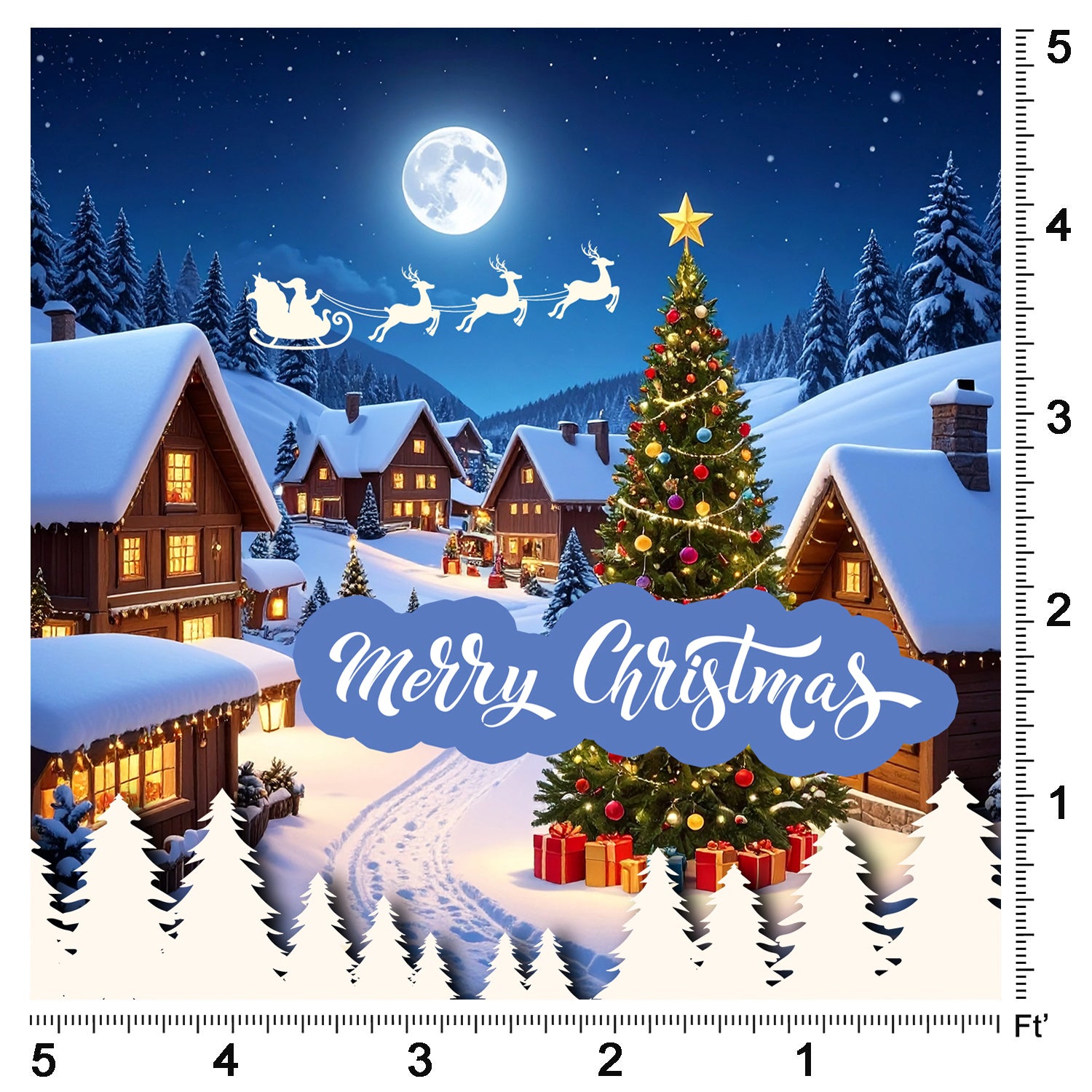 Moonlit Christmas Village