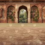 Mughal Heritage Floral Courtyard Backdrop