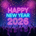 Neon Night Celebration Backdrop