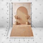 Neutral pampas-inspired background for creative photography