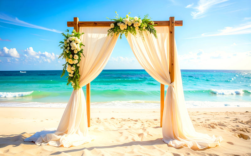 Oceanfront Vows - Baby photoshoot Backdrop